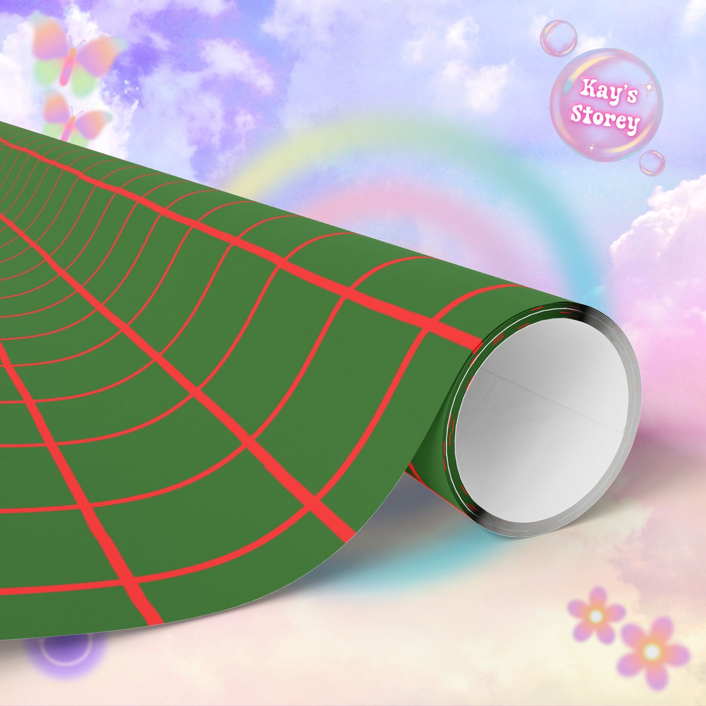 Green Stripe Wrapping Paper