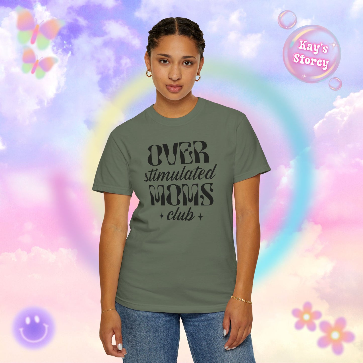 Overstimulated Moms Club Comfort Colors T-Shirt