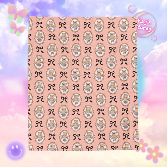 Ballet Bear Bookish Velveteen Plush Blanket - Cozy Reading Throw