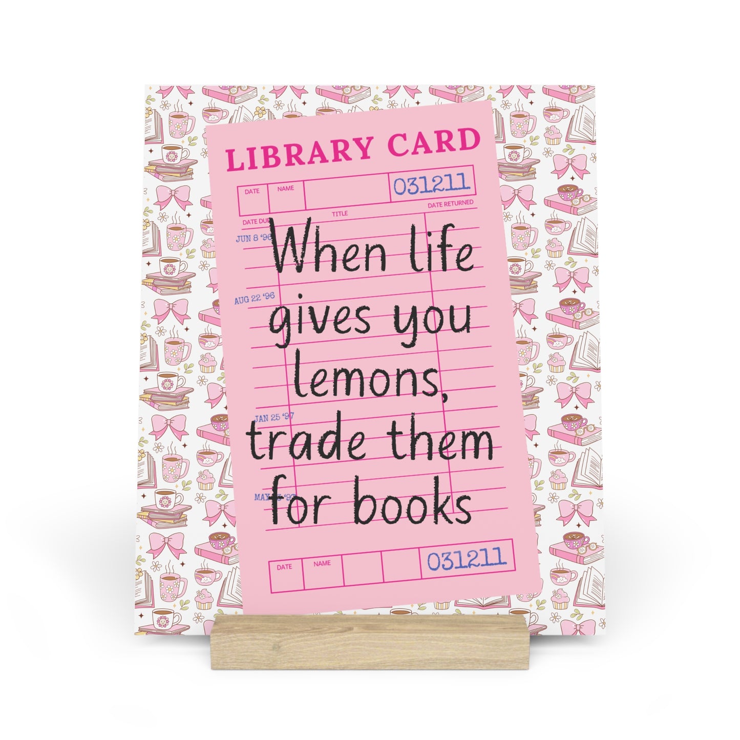 Trade Lemons for Books Bookshelf Decor with Stand