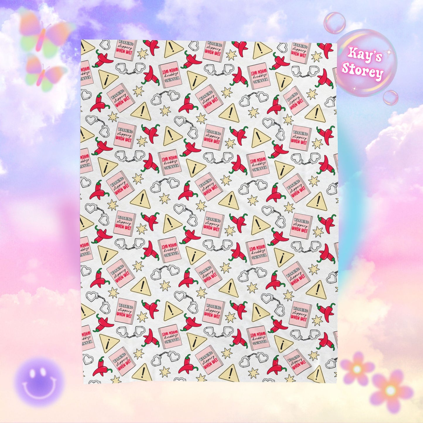 Slippery When Wet Bookish Velveteen Plush Blanket - Cozy Reading Throw