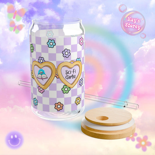 Purple Sci-Fi Girlie Sipper Glass, 16oz