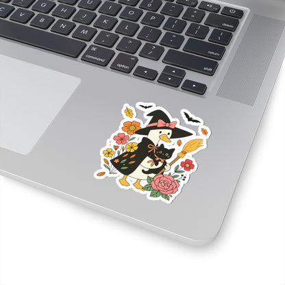Spooky Goose Kiss-Cut Sticker, Goose Lover Sticker, Cute Sticker Set, Spooky Decals, Halloween Stickers, Vinyl Goose Stickers