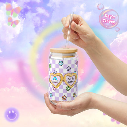 Purple Sci-Fi Girlie Sipper Glass, 16oz