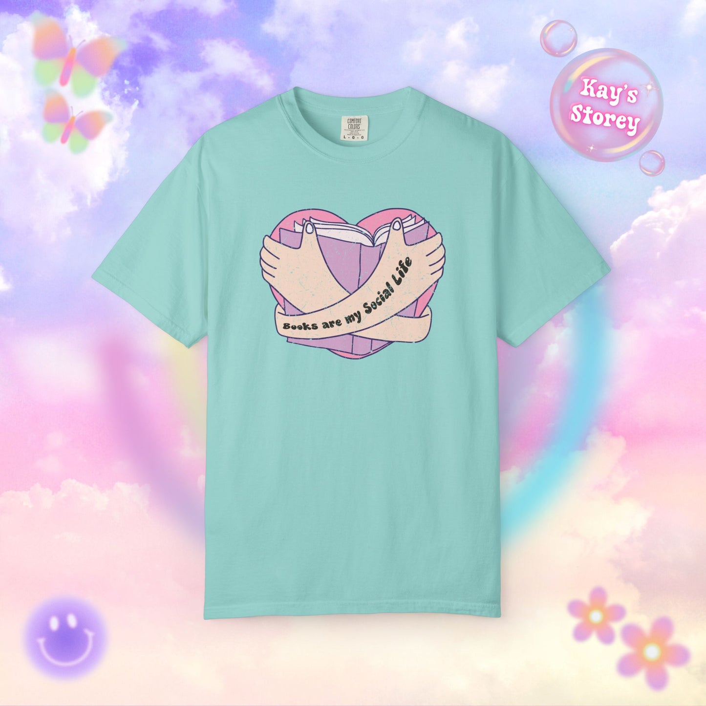 Books Are My Social Life Comfort Colors T-Shirt