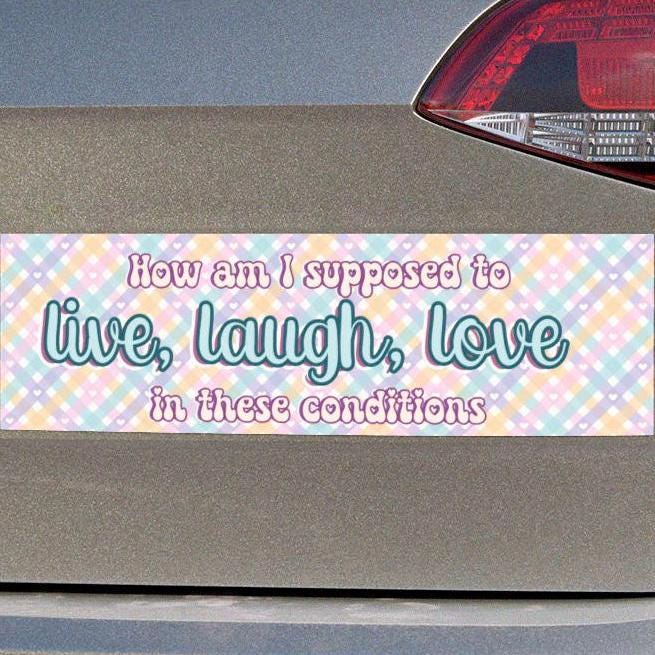 Live, Laugh, Love Car Magnet