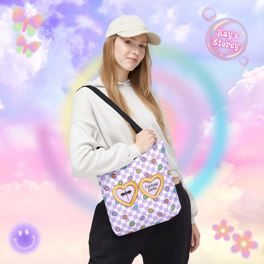 Purple Fantasy Girlie Tote Bag