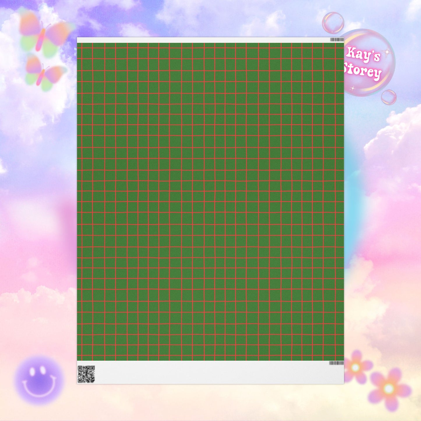 Green Stripe Wrapping Paper