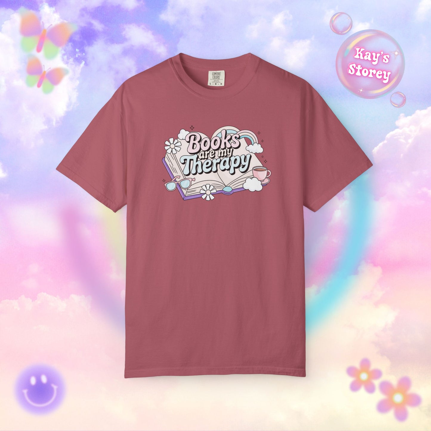 Books Are My Therapy Comfort Colors T-Shirt