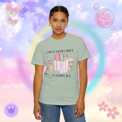 Books Spicy, Coffee Icy Comfort Colors T-Shirt