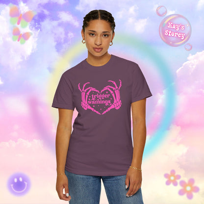 Pink Trigger Warnings Comfort Colors T-Shirt