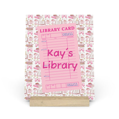 Personalized Bookshelf Decor with Stand