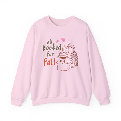 All Booked for Fall Sweatshirt, Long Sleeve Shirt for Spooky Season Bookish Gift,  Halloween Reading Apparel