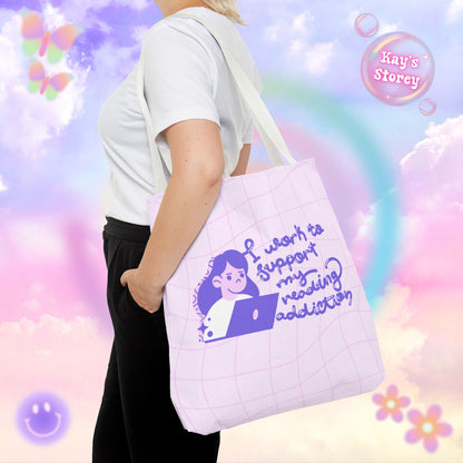 Reading Addiction Tote Bag