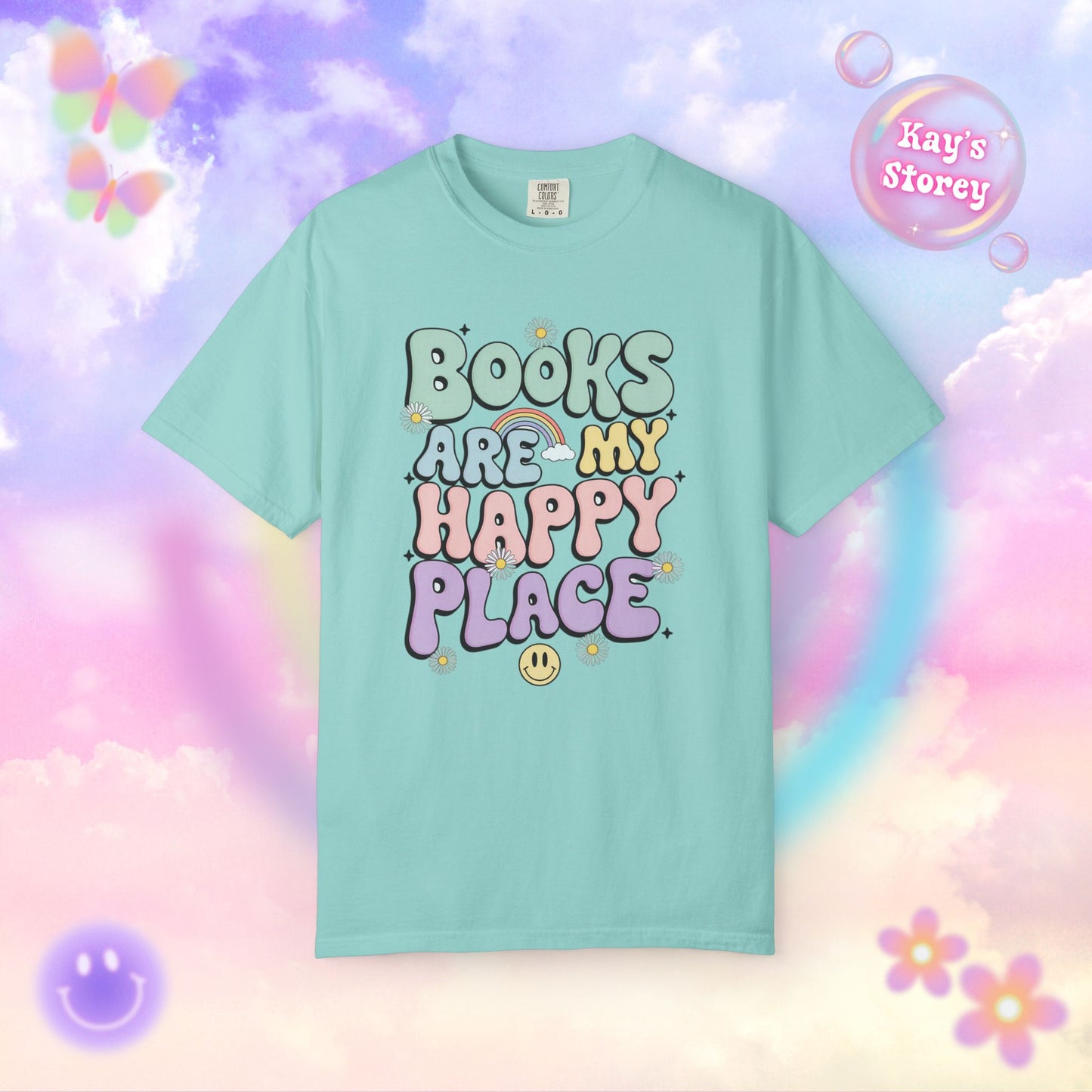 Books Are My Happy Place Comfort Colors T-Shirt