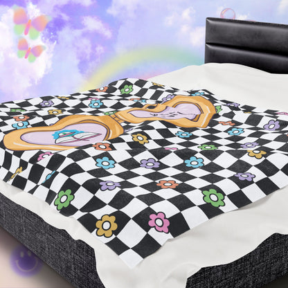Sci-Fi Girlie Velveteen Plush Blanket
