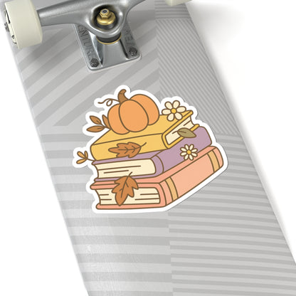 Autumn Book Stack Stickers, Fall Reading Planner Stickers, Book Lover Gifts, Bookworm Decals, Cozy Reading Accessories, Seasonal