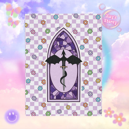 Purple Romantasy Velveteen Plush Blanket