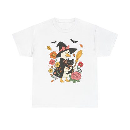 Spooky Goose and Black Cat Tee - Halloween Gift