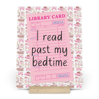 I Read Past My Bedtime Bookshelf Decor with Stand