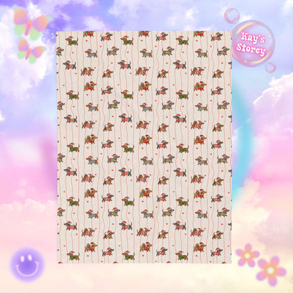 Christmas Weiners Bookish Velveteen Plush Blanket - Cozy Reading Throw