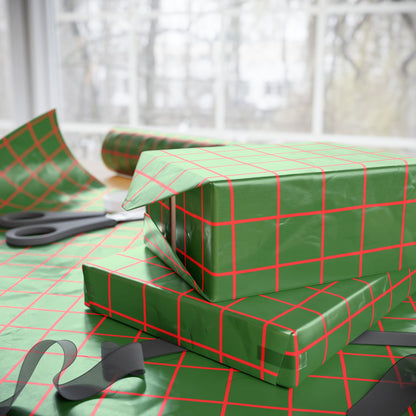 Green Stripe Wrapping Paper