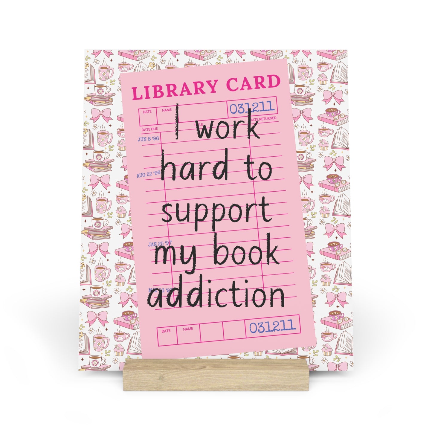 Book Addiction Bookshelf Decor with Stand