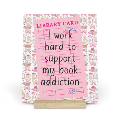 Book Addiction Bookshelf Decor with Stand