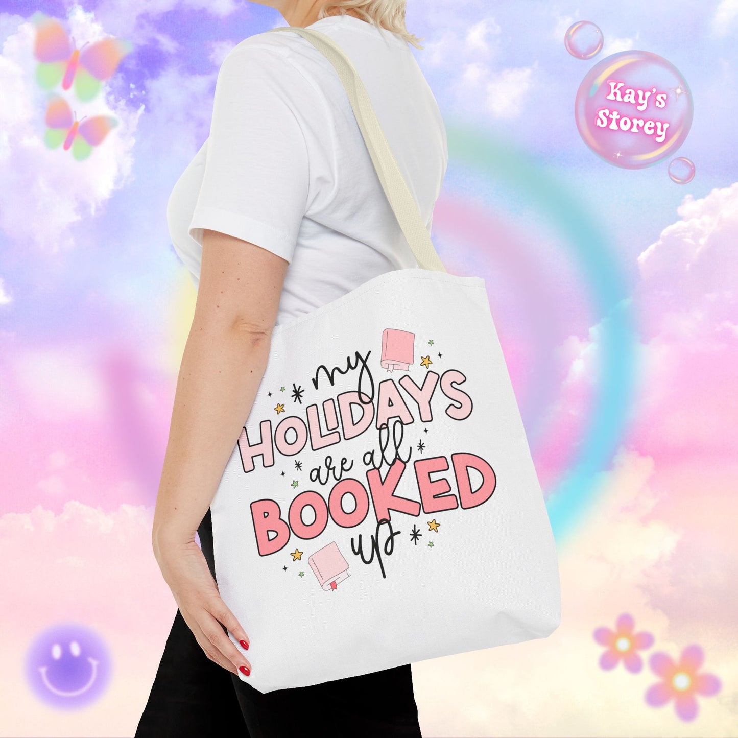 Holidays All Booked Up Tote Bag