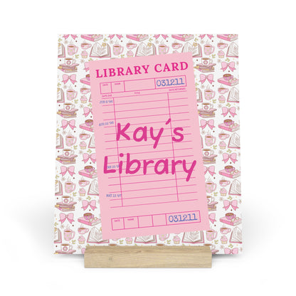 Personalized Bookshelf Decor with Stand