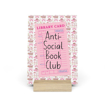 Anti-Social Book Club Bookshelf Decor with Stand
