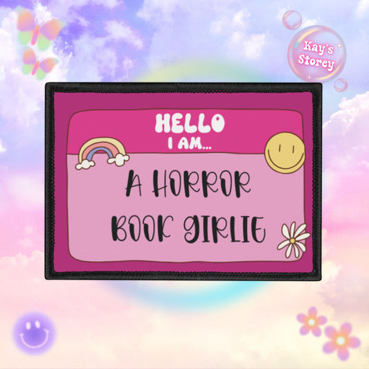 Horror Book Girlie Iron-On Patch