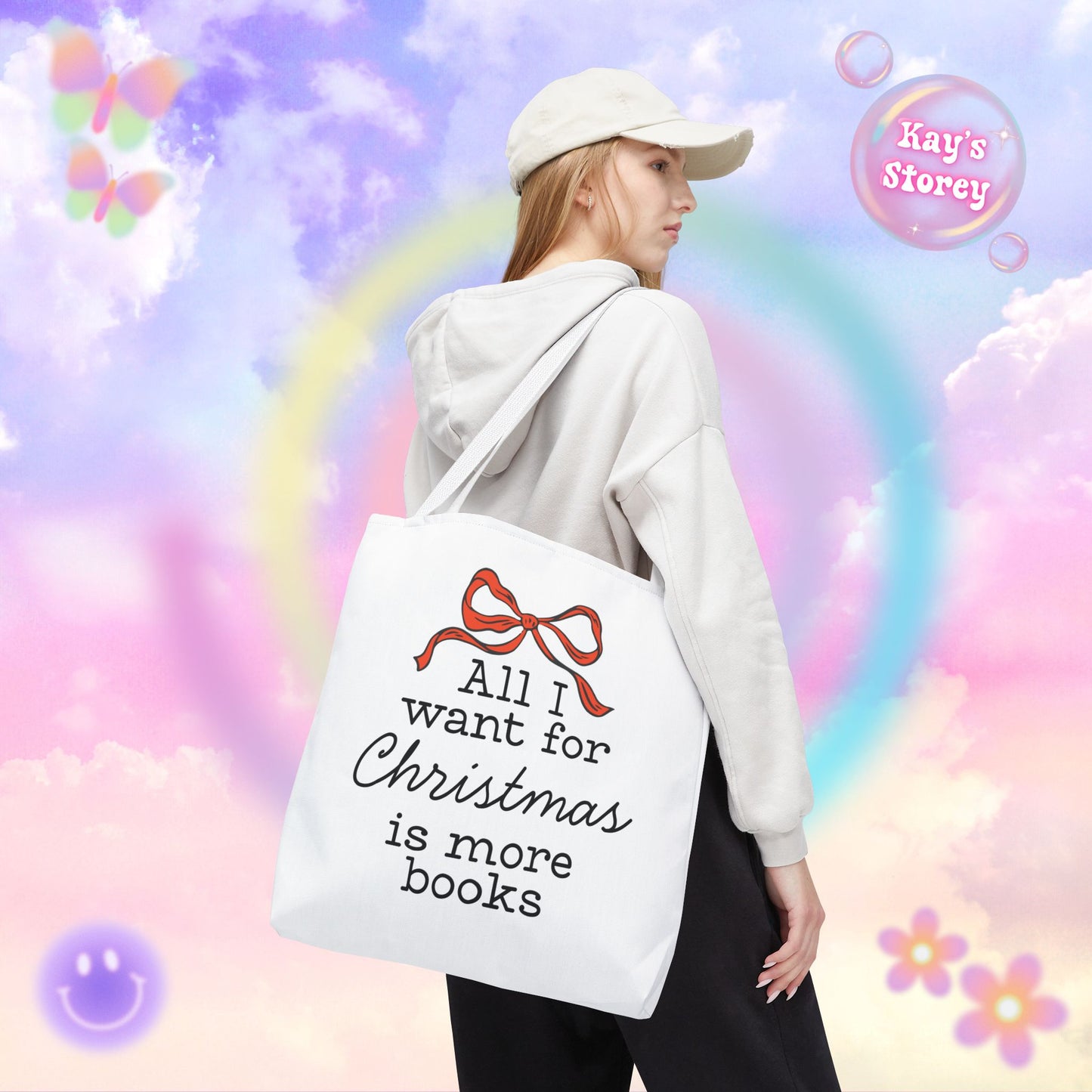 All I Want for Christmas is More Books Tote Bag