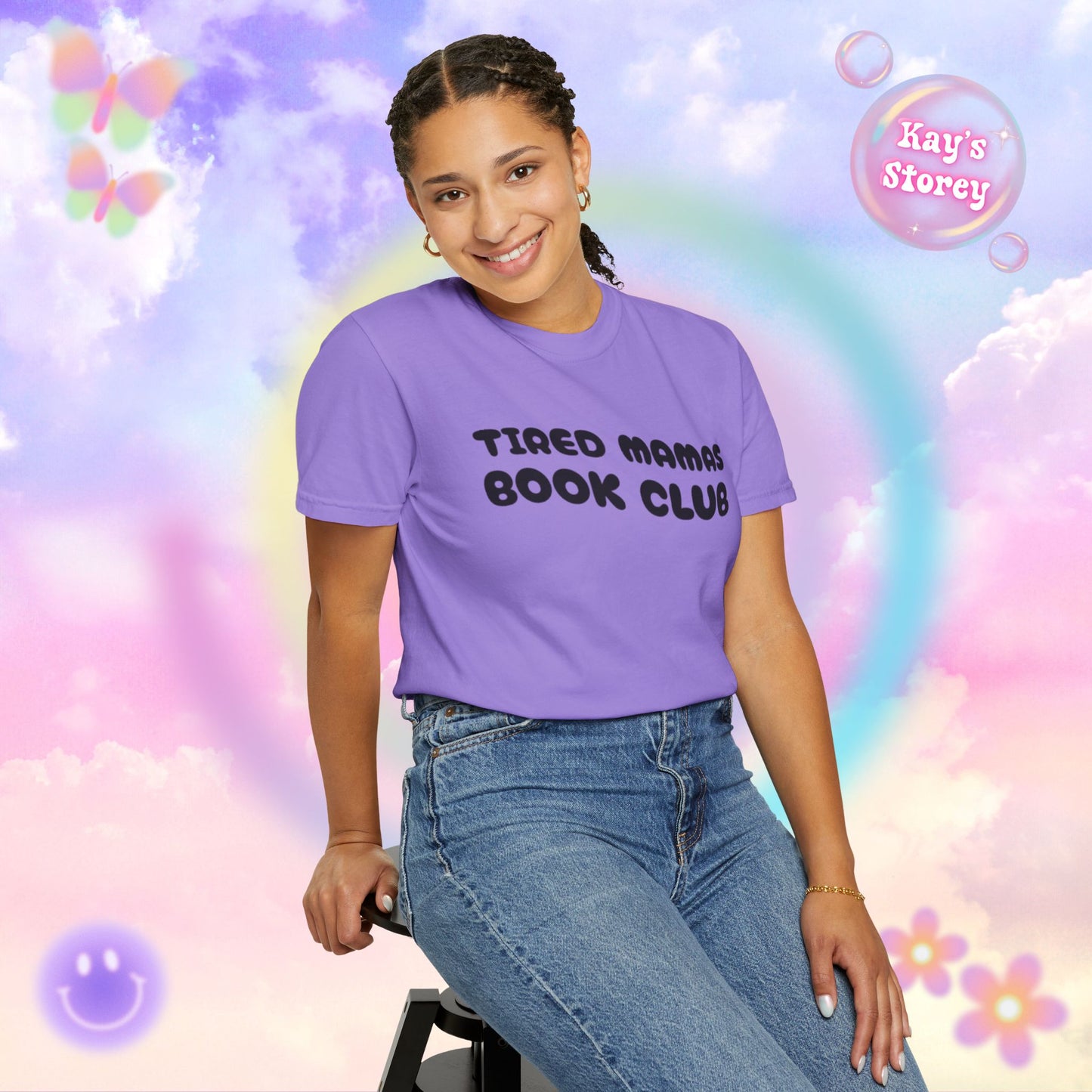 Tired Mamas Book Club Comfort Colors T-Shirt