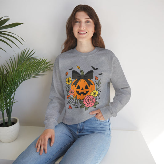 Cute Pumpkin Sweatshirt, Long Sleeve Shirt for Spooky Season Bookish Gift,  Halloween Reading Apparel