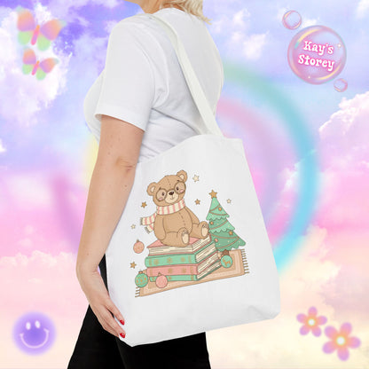 Bear & Books Tote Bag