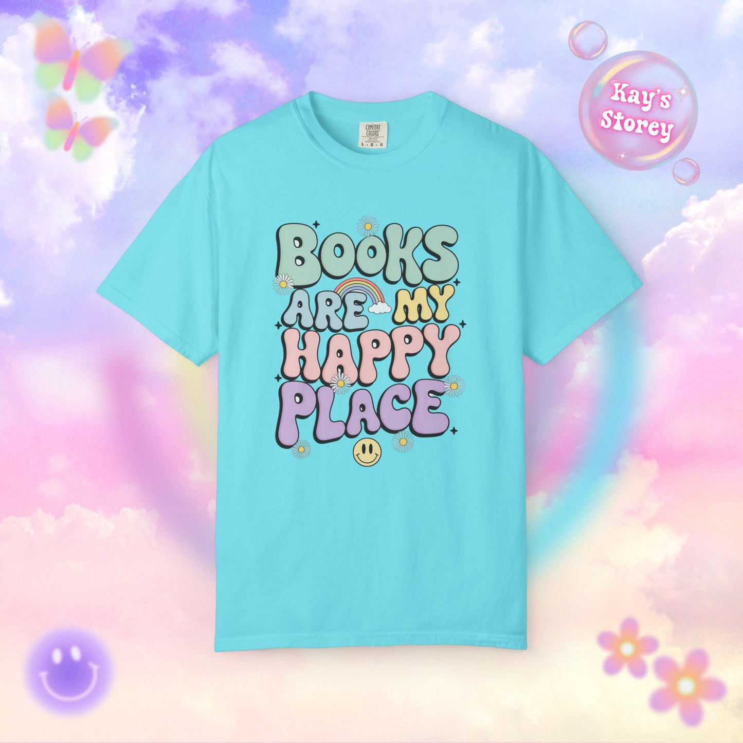 Books Are My Happy Place Comfort Colors T-Shirt