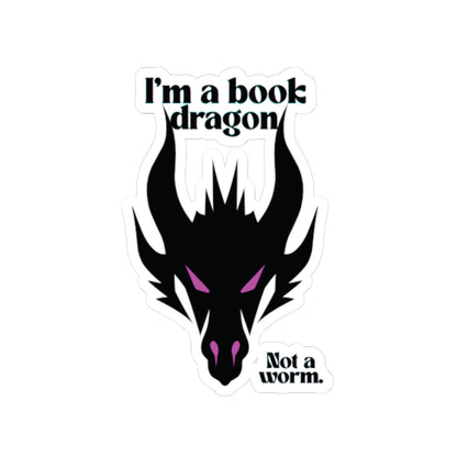 Pink Book Dragon Sticker
