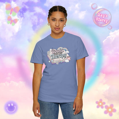 Books Are My Therapy Comfort Colors T-Shirt