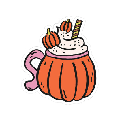 Pumpkin Cozy Drink Sticker, Fall Planner Stickers, Book Lover Gifts, Autumn Sticker, Cozy Accessories, Seasonal Sticker