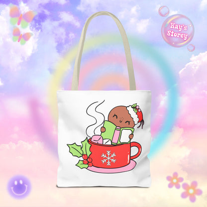Hot Cocoa & Books Tote Bag