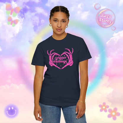 Pink Trigger Warnings Comfort Colors T-Shirt