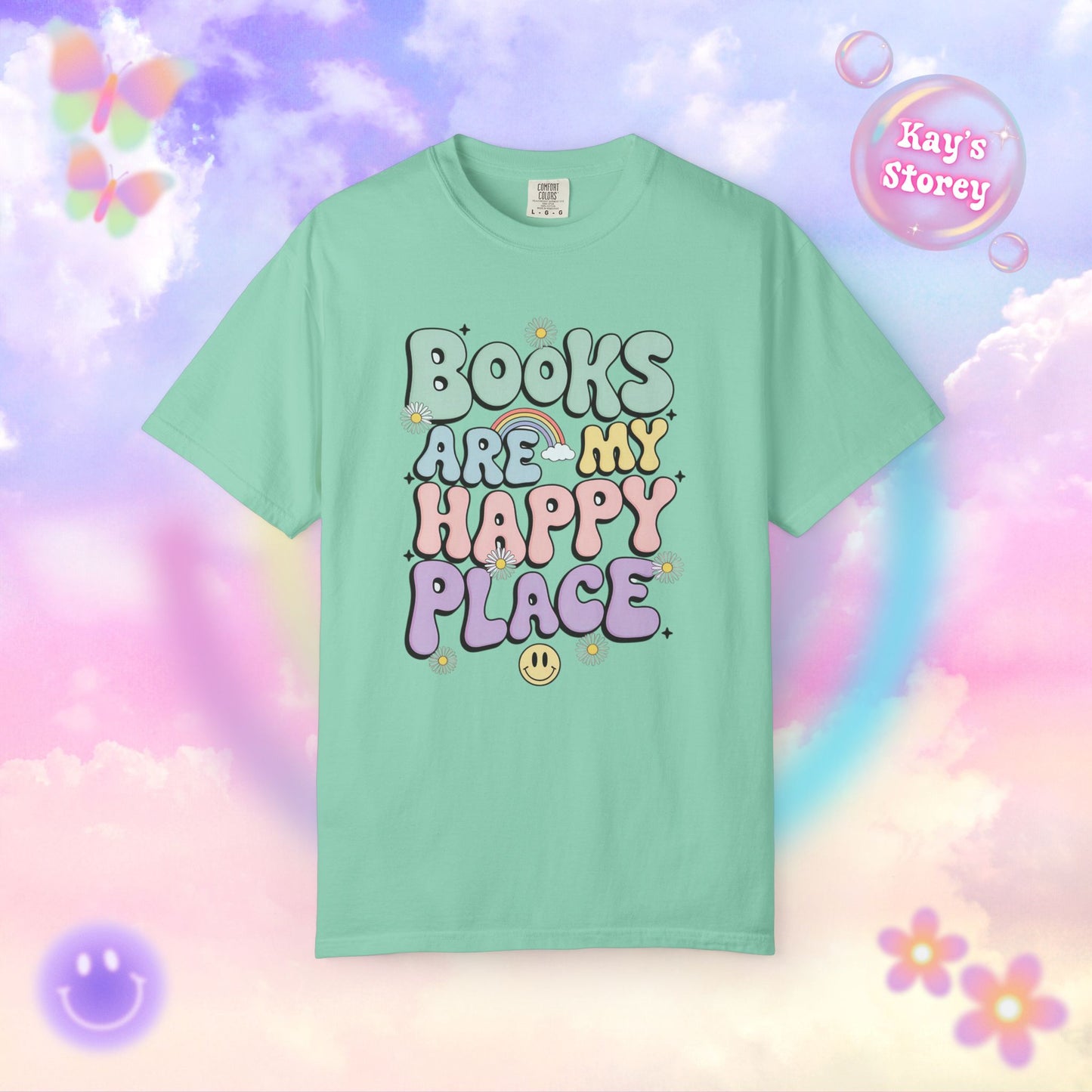 Books Are My Happy Place Comfort Colors T-Shirt