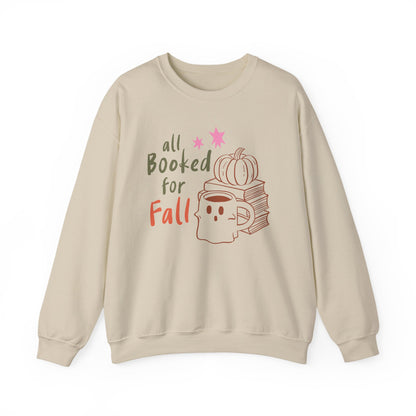 All Booked for Fall Sweatshirt, Long Sleeve Shirt for Spooky Season Bookish Gift,  Halloween Reading Apparel