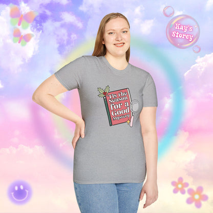‘Tis the Season for a Good Mystery Bookish Holiday T-Shirt - Book Lover Christmas Shirt