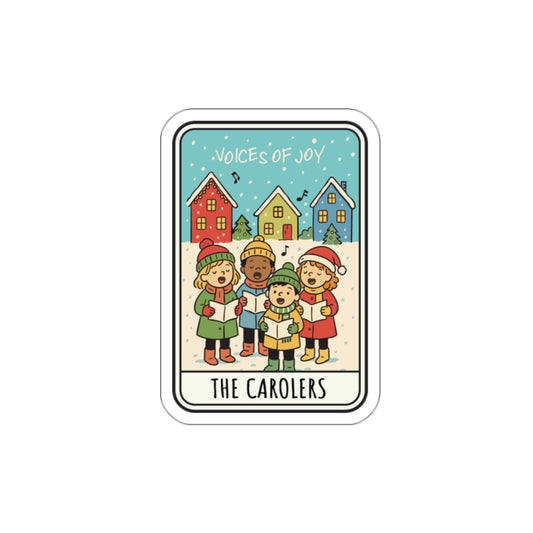The Carolers Tarot Bookish Holiday Die-Cut Sticker - Festive Reading-Themed