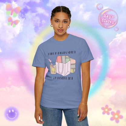 Books Spicy, Coffee Icy Comfort Colors T-Shirt
