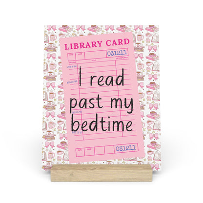 I Read Past My Bedtime Bookshelf Decor with Stand