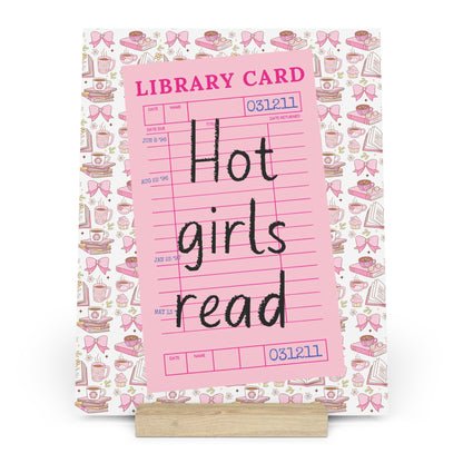 Hot Girls Read Bookshelf Decor with Stand