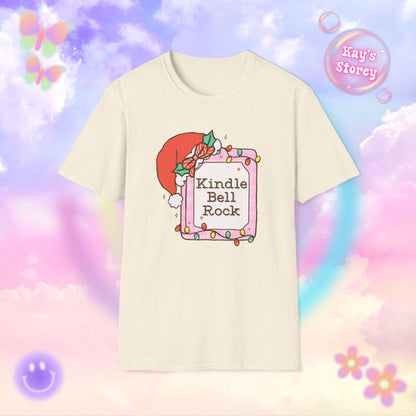 Kindle Bell Rock Bookish Holiday T-Shirt - Book Lover Christmas Shirt